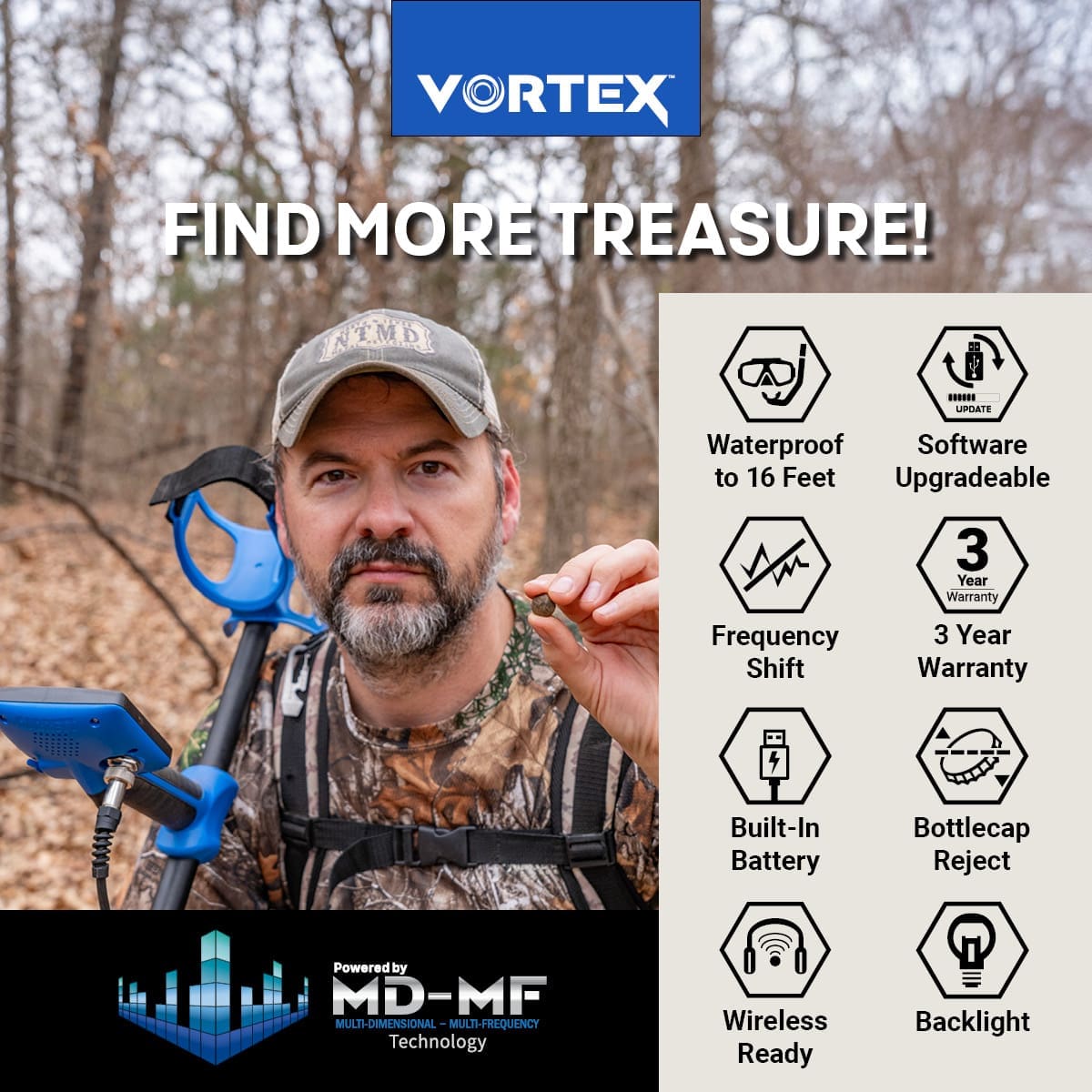 Ordu Garrett Vortex VX7 Dedektör - Vortex VX7, sahil, park ve tarla arasında geçiş yapan kullanıcı için dengeli güç noktasıdır.